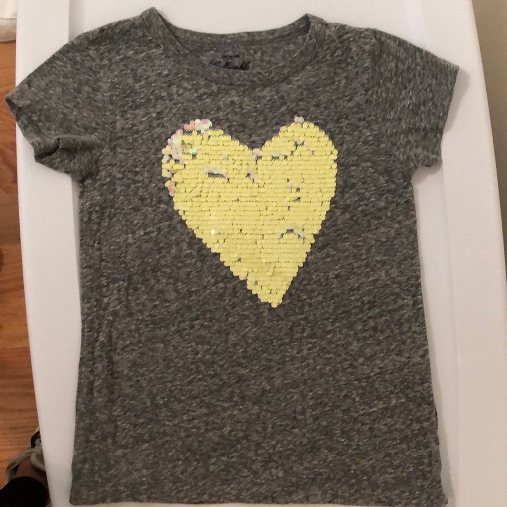 Sequined heart tee for kids